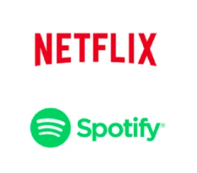 logo netflix spotify